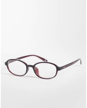 ASOS – rechteckige sonnenbrille mit rahmen - Mettallic
