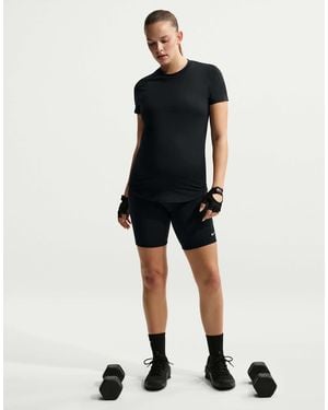 Nike Dri-Fit Shorts Met Hoge Taille En 8-Inch, Voor Zwangerschap, Met Zakken - Zwart