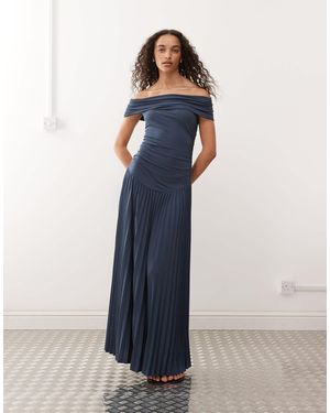 Lioness – field of dreams – gerafftes maxikleid - Blau