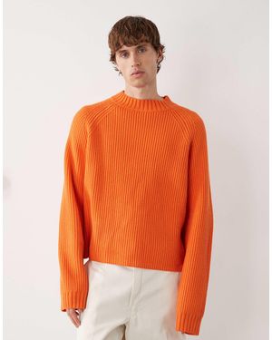 Collusion – kastiger strickpullover - Orange