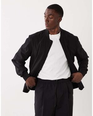 Mango Zip Thorugh High Neck Jacket - Black