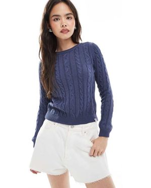 Superdry Essentials Slim Cable Jumper - Blue