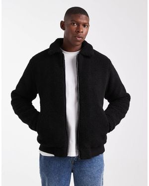 Brave Soul Borg Bomber Jacket - Black