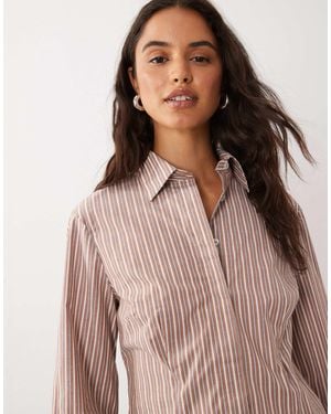 Mango Classic Shirt - Brown