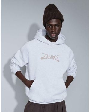 Dime Heavyweight Fingerprint Logo Pull Over Hoodie - White