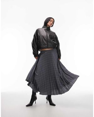 ARKET Pleated Volume Midi Skirt - Grey