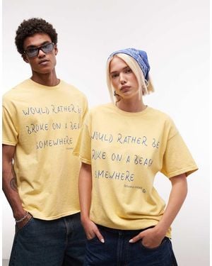 Reclaimed Vintage Unisex Graphic Tee - Natural