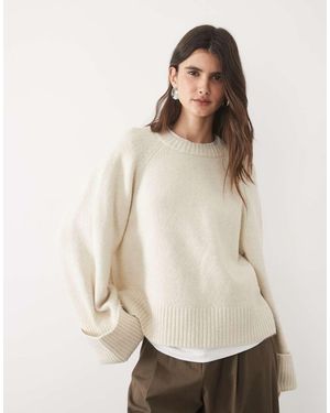 Aware Jersey De Manga Ancha En Crema-Blanco - Neutro