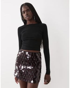 ASOS Gelaagde Minirok Met Lovertjes - Zwart