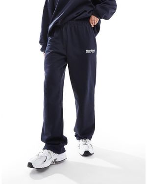 ONLY Joggers Dritti Con Stampa New York - Blu