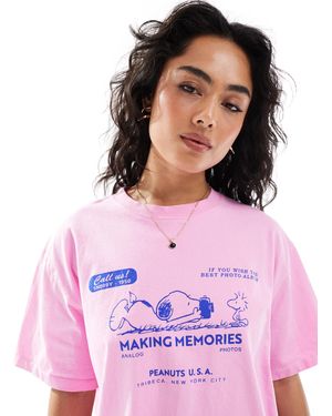 Pull&Bear Snoopy & Peanuts Tee - Pink