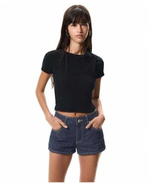 Pull&Bear Pantaloncini Di Jeans - Blu
