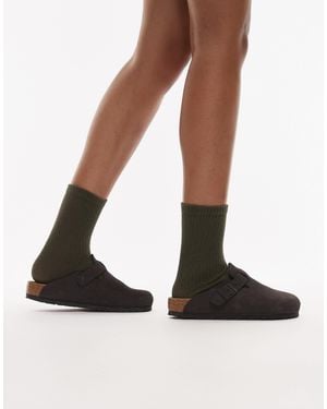 Birkenstock – boston – unisex-clogs aus wildleder - Braun