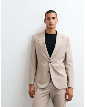 ASOS Americana De Traje Slim En -Neutro
