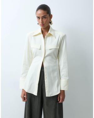 ASOS Mit taillierter taille und oversize-schulterpolstern - Weiß