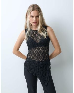 ONLY Asymmetrisches spitzentop - Blau