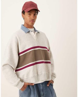 Abercrombie & Fitch Sudadera Blanca Con Estampado Trasero De Ubicación De - Neutro