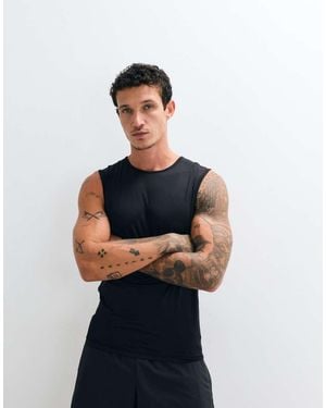 4505 Active Quick Dry Muscle Fit Compression Base Layer Tank - Blue