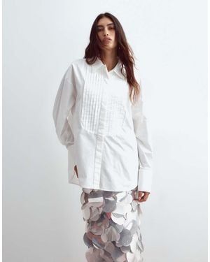 ARRANGE Premium Pleated Dinner Shirt - White