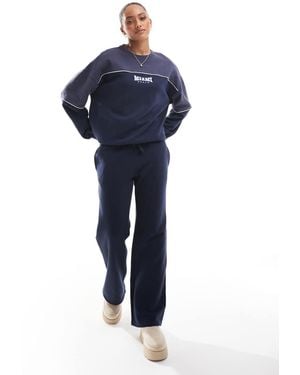 Hollister Contrast Panel Straight Leg jogger Co-ord - Blue