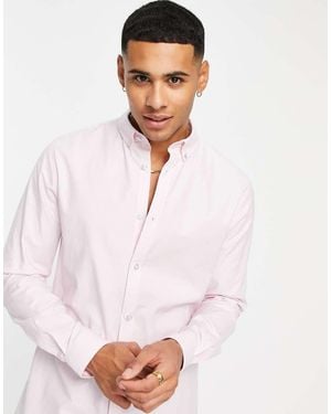 Original Penguin Camicia Oxford Slim Con Logo - Bianco