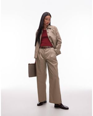 Aware Pantalon d'ensemble ample et ajusté avec pinces sur l'avant - taupe - Multicolore
