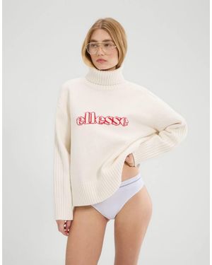 Ellesse Fascuno Long Sleeve Knitted Jumper - White