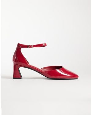 Glamorous Mary janes mit absatz - Rot