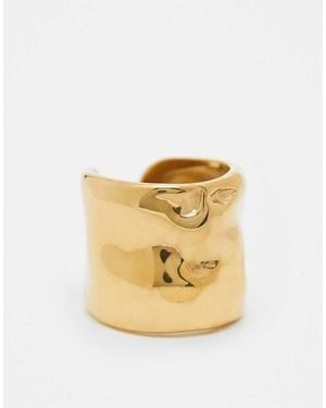 Neck On The Line Molten Stainless Steel Ring - Natural