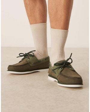 Timberland Chaussures bateau à 2 œillets en nubuck - foncé - Neutre