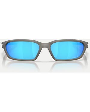 Oakley Terraforma Rectangle Sunglasses With Mirrored Lens - Blue