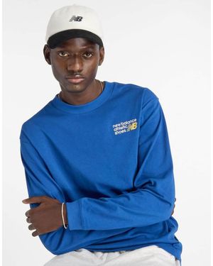 New Balance Athletics Premium Back Logo Long Sleeve - Blue