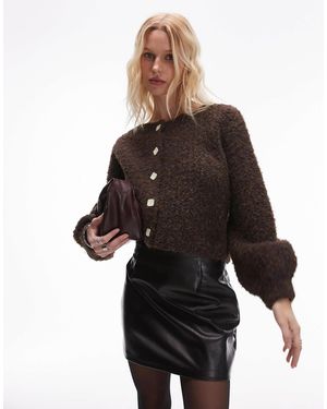 Vrg Grl Elsie Fluffy Cardigan - Black