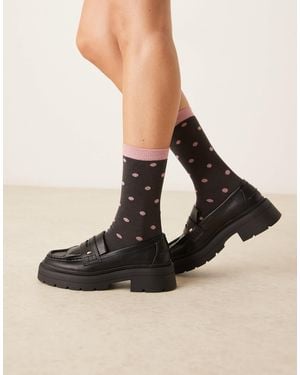 ASOS Socks With Polka Dot Design - Black