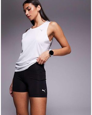 PUMA Essential High Waisted 5'' Shorts - White