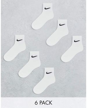Nike Pack De 6 Pares De Calcetines Tobilleros Blancos Everyday Cushioned De - Gris