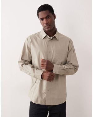 Mango Classic Button Up Shirt - Natural