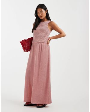 Only Petite Sleeveless Maxi Smock Dress - Red