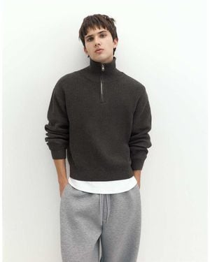 Pull&Bear Half-zip Jumper - Grey