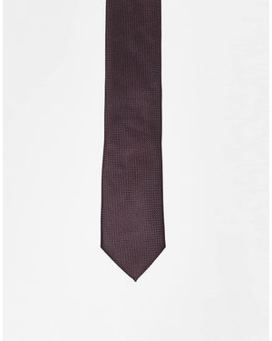 River Island Micro Dot Patterned Tie - Purple