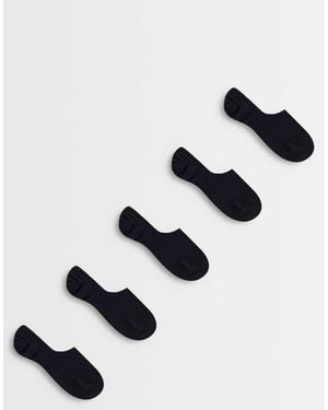 ASOS 5 Pack Invisible Liner Socks - White