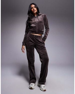 Juicy Couture Co-Ord Velour Joggers - Grey