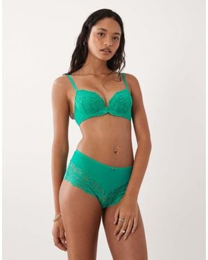 Ann Summers Sexy Lace Brief Shorts - Green