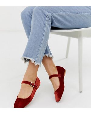 ASOS Wide Fit Links Mary Jane Ballet Flats - Orange