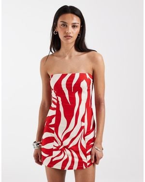 ONLY Bandeau Mini Dress - Red