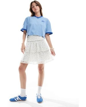 Vero Moda Smilla Tiered Mini Skirt - Blue