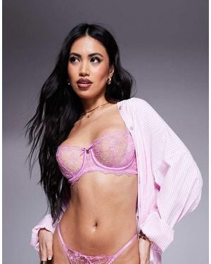 Boux Avenue Sujetador Balconette Rosa Con Diseño Bordado Bryony De - Multicolor