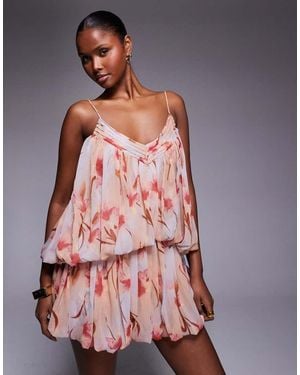 ASOS Double Bubble Pintuck Cami Mini Dress - Pink