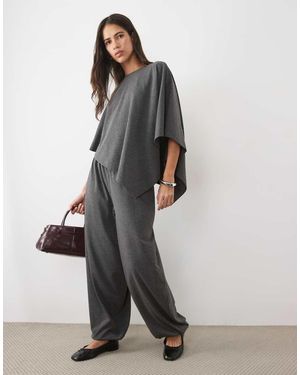 ASOS Slouchy Cuffed Trouser Co-Ord - Grey