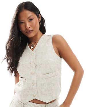 Vero Moda Tailored Waistcoat Co-ord - White